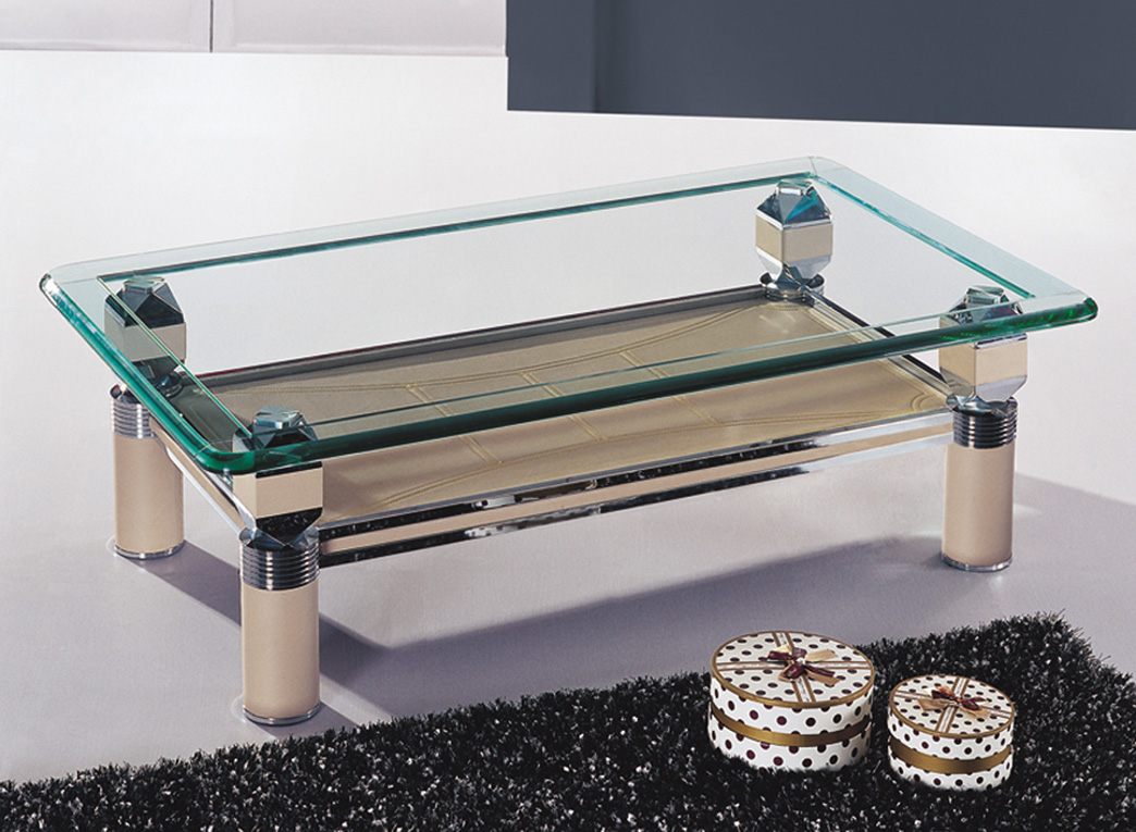 Mesa de centro de vidro