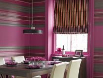 Sala de jantar rosa